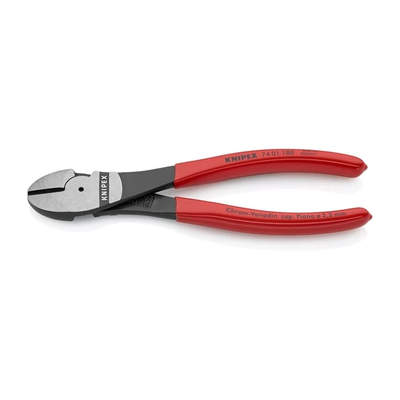Knipex Erőkímélő oldalcsípő fogó feketére foszfátozott 180 mm