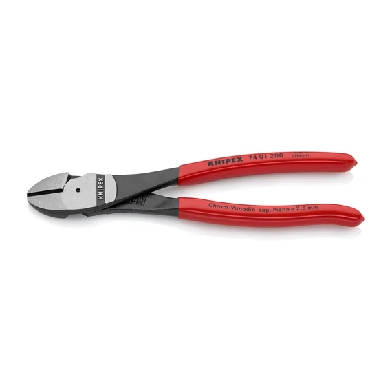 Knipex Erőkímélő oldalcsípő fogó feketére foszfátozott 200 mm