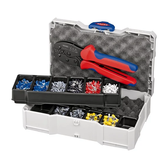 Knipex érvéghüvely készlet 97 52 38 krimpelő fogóval TANOS MINI-systainer-ben
