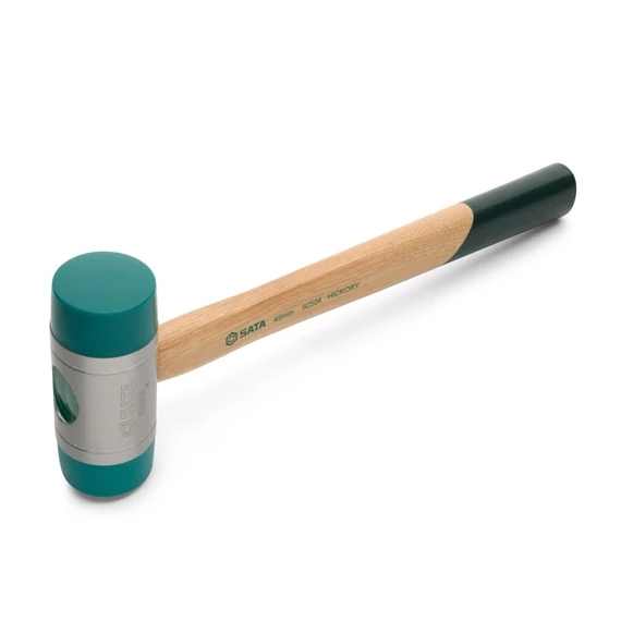 SATA kétfejes gumikalapács 45 mm hickoryfa nyéllel