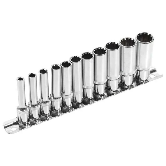 Extol Premium hosszított Multi Lock dugófej készlet; 1/4", 11db 