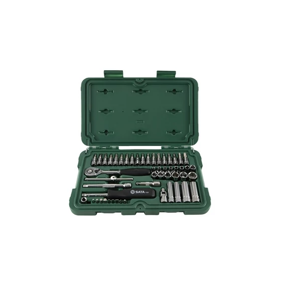 SATA dugókulcs készlet 1/4" 3.5-14mm 52 részes