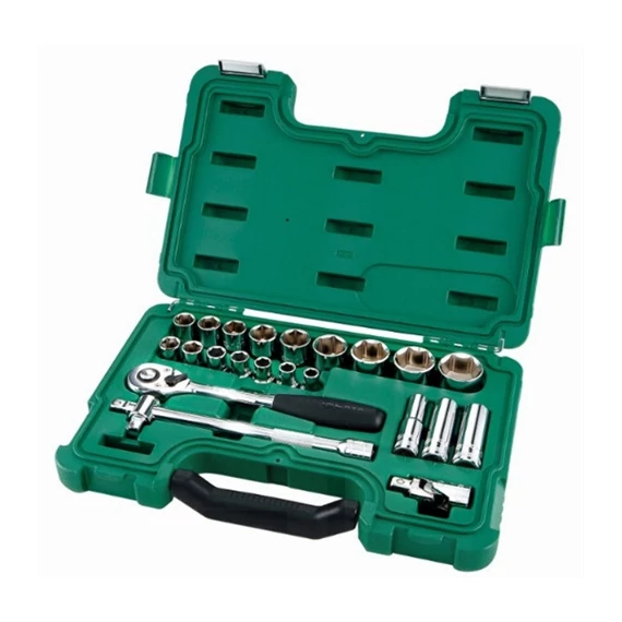 SATA dugókulcs készlet 1/2" 10-34mm 23 részes