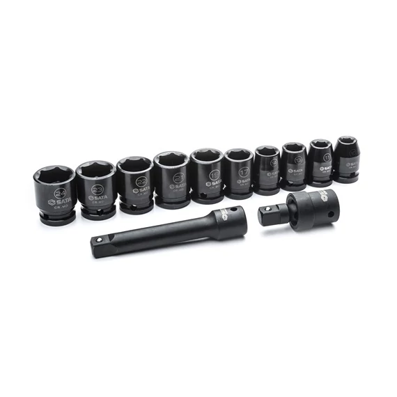 SATA gépi dugókulcs készlet 1/2" 10-24mm 12 részes