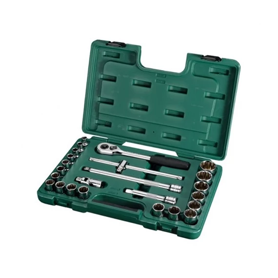SATA dugókulcs készlet 1/2" 9-32mm 24 részes hatszög