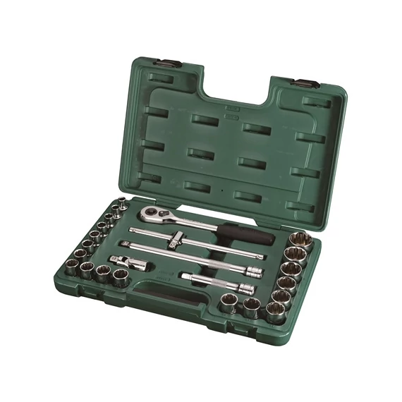 Sata dugókulcs készlet 1/2" 24 részes 12-szögű (9-32 mm)
