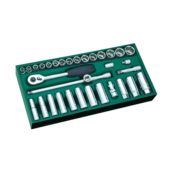 SATA dugókulcs készlet modul 3/8" 33 részes