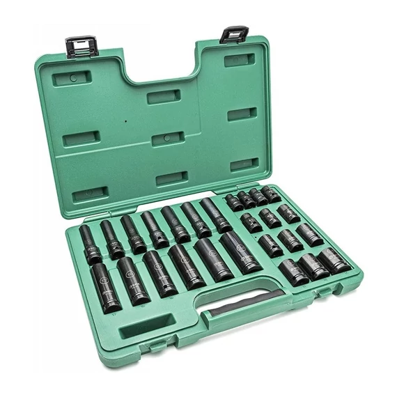 SATA gépi dugókulcs készlet normál+hosszított 1/2" 26 részes (10-24mm)