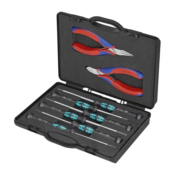 Knipex Elektronikai fogókészlet csipesszel 8 részes