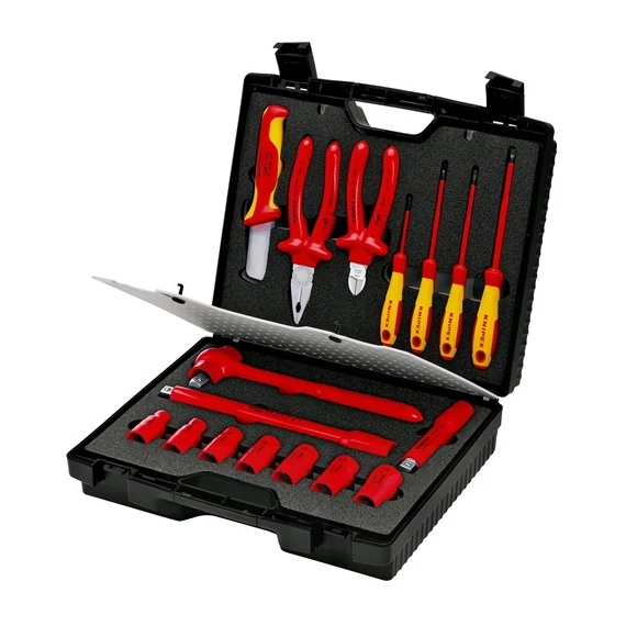 Knipex Kompakt szerszámkoffer 17 villanyszerelő szerszámmal