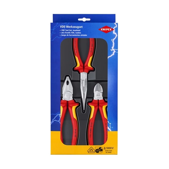 Knipex VDE fogókészlet 3 részes