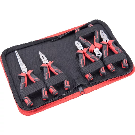 Extol Premium mini fogó klt. 5 db; kombinált-(125mm), oldalcsípő-(115mm), rádiós-(125mm), h.kcsípő(115mm), h.csőrű fogó(150mm), TÜV/GS