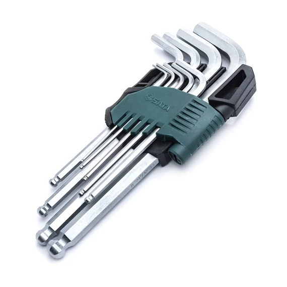 SATA imbuszkulcs készlet 9 részes 1.5-10mm, hosszú gömbvégű