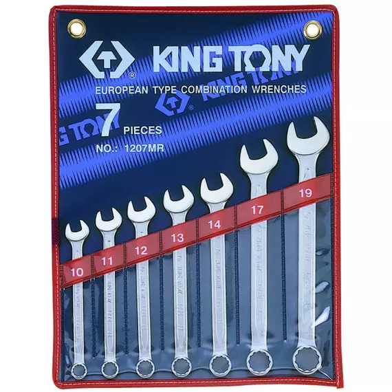 King Tony 7 Részes Csillag-Villás Készlet 10-19 Mm