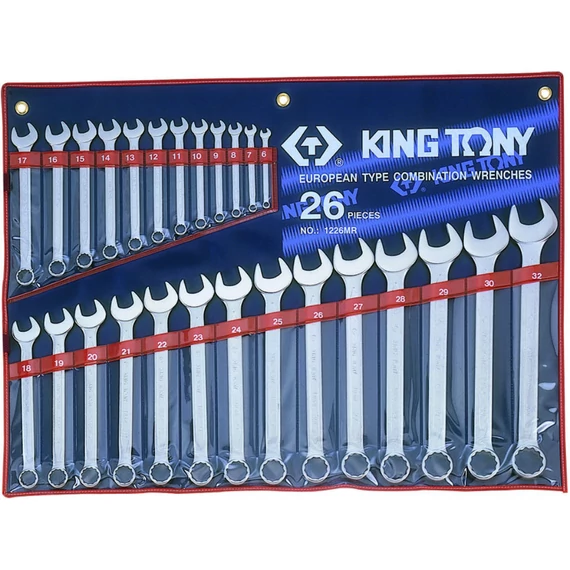 King Tony 26 Részes Csillag-Villás Készlet 6-32 Mm
