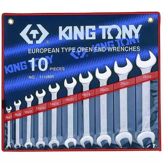 King Tony 10 Részes Villáskulcs Készlet 6-28 Mm