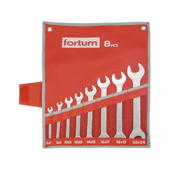 Fortum villáskulcs készlet 8db 6-24mm, 61CrV5, mattkróm