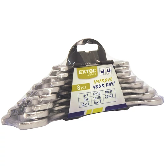 Extol Craft villáskulcs készlet, W.S., műanyag tartóban; 8db, 6-22mm - Berb Szerszám