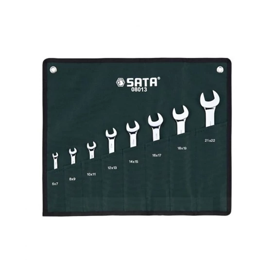 SATA villáskulcs készlet 6x7-21x22mm 8 részes