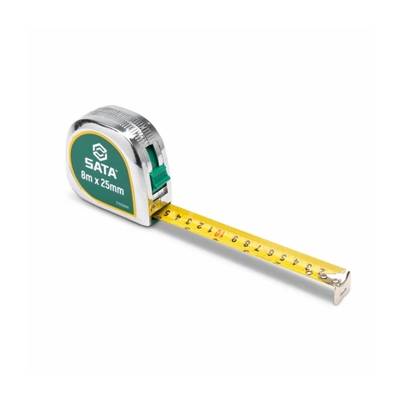 SATA mérőszalag 8m x 25mm (mm/col) króm