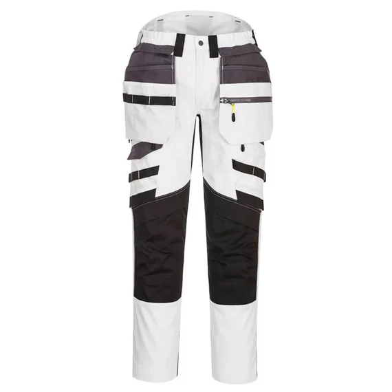 Portwest DX440 Lengőzsebes nadrág fehér/szürke