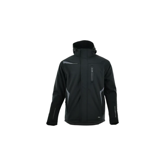 Sara Comfort Winter bélelt softshell hosszú kabát fekete - szürke - Berb Szerszám