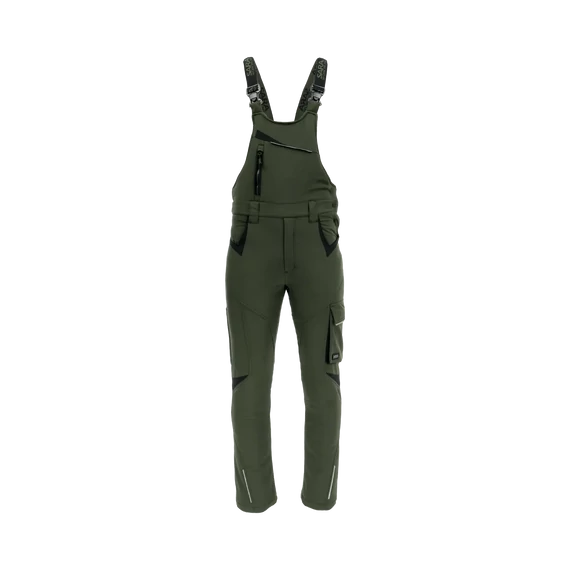 Sara Comfort Winter - Munkaruha bélelt softshell kantáros nadrág olíva zöld - fekete - Berb Szerszám