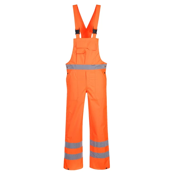 Portwest S388 Munkaruha Hi-Vis láthatósági mellesnadrág - bélés nélkül, narancs - Berb Szerszám
