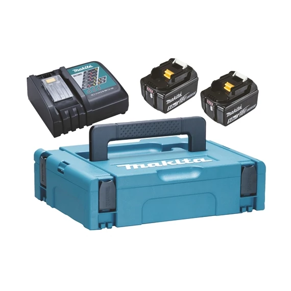 MAKITA 18V LXT Li-ion 2x5.0 Ah akku + DC18RC töltő készlet + MAKPAC