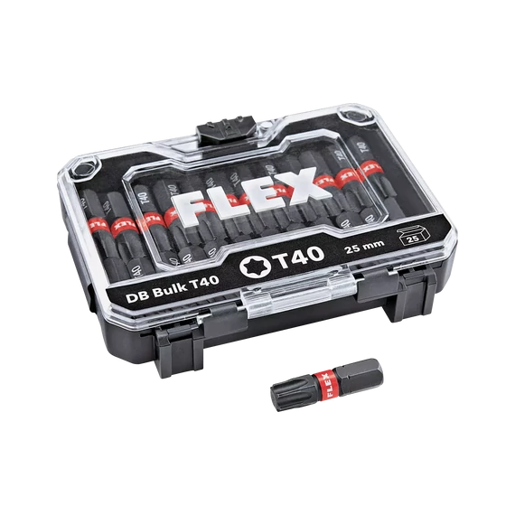 FLEX DB Bulk T40 25mm - 25 db-os Bit szett - Berb Szerszám