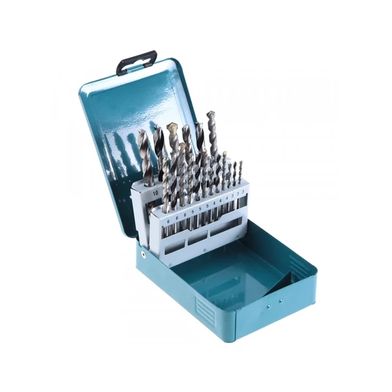 Makita 18db-os fúrókészlet FA, FÉM, KŐZET 3,4,5,6,8,10
