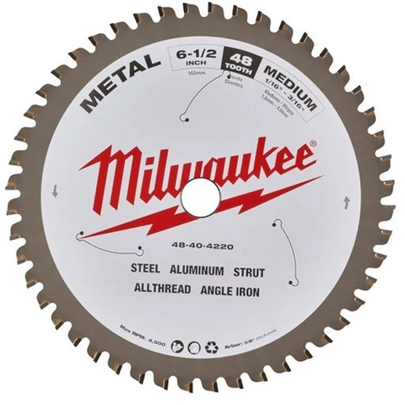 Milwaukee körfűrészlap ¤165x5/8x1,6; 48z 48404220