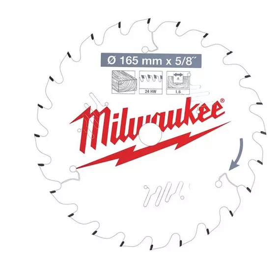 Milwaukee körfűrészlap ¤165x15,87x1,6; 24z 4932471311