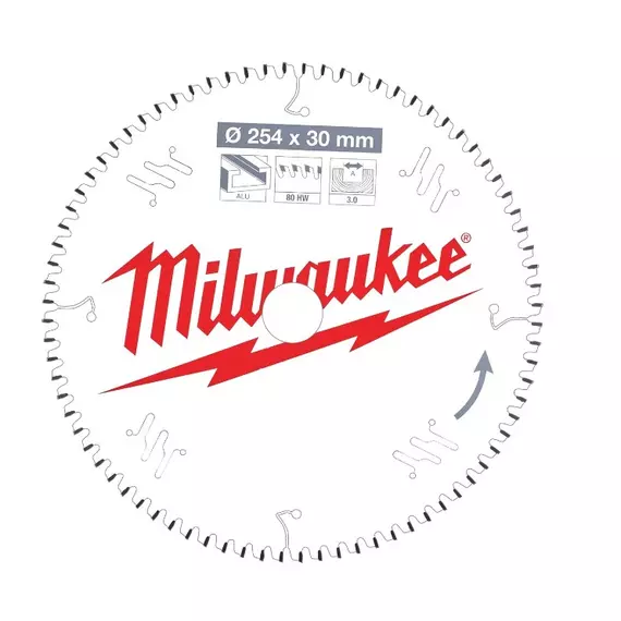 Milwaukee körfűrészlap ¤254x30x80alu 4932471318 80tf