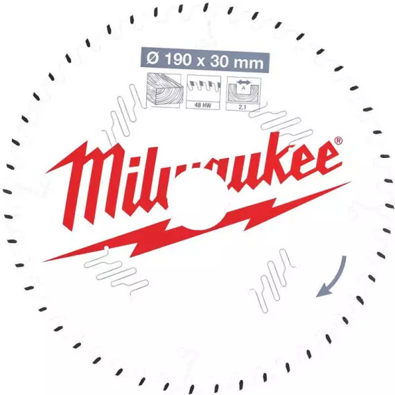 Milwaukee körfűrészlap ¤190x30x2,1; 48z 4932471380