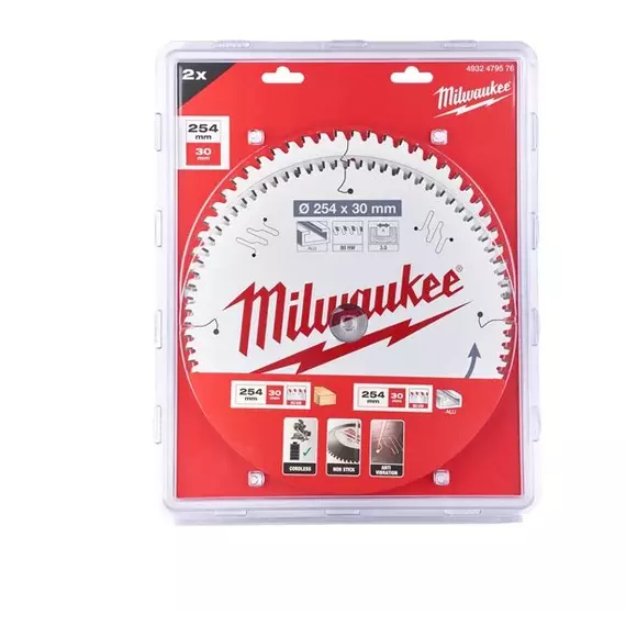 Milwaukee körfűrészlap ¤2x254x60t/80t 4932479576 2db/cs