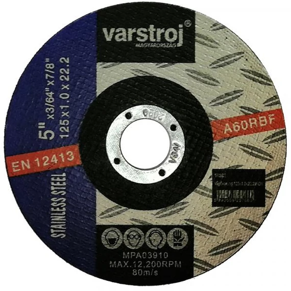 Varstroj Vágókorong 125x1.0x22.2 INOX 