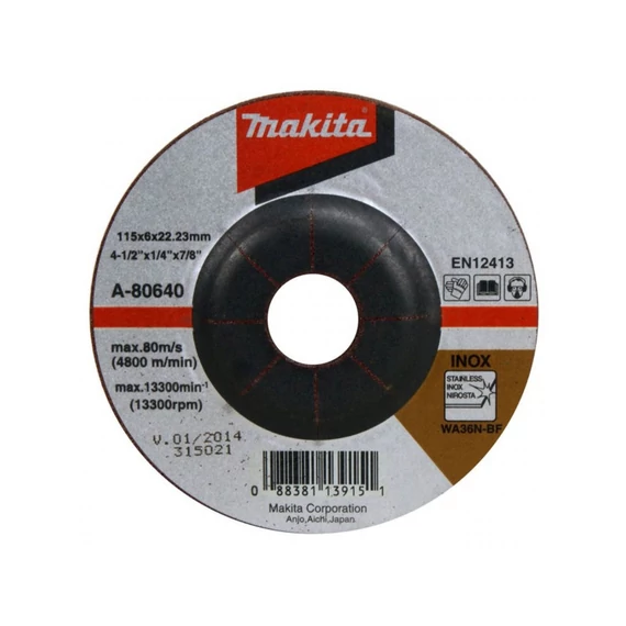 Makita Csiszolótárcsa INOX 115x6mm