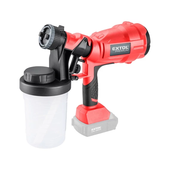 Extol Premium akkus festékszóró gép, Share20V, 20V, Li-ion, AKKU és TÖLTŐ NÉLKÜL 700 ml/perc