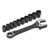 Kép 2/6 - SATA állítható univerzális villáskulcs készlet 11 részes Black Edition (10-19 mm)