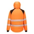 Kép 2/6 - Portwest CD863 WX2 Munkaruha Eco Hi-Vis Hybrid láthatósági dzseki, narancs; hátulról - Berb Szerszám
